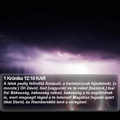 1 Krónika 12:18 KAR Bible Verse Image