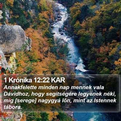 1 Krónika 12:22 KAR Bible Verse Image