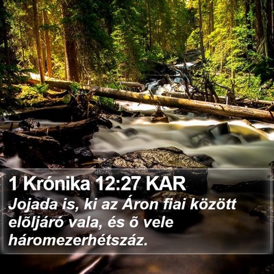 1 Krónika 12:27 KAR Bible Verse Image