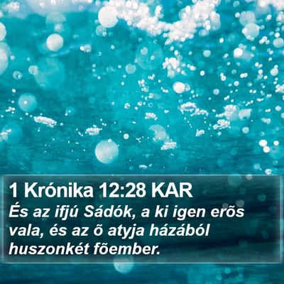 1 Krónika 12:28 KAR Bible Verse Image