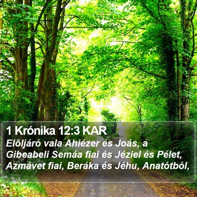 1 Krónika 12:3 KAR Bible Verse Image