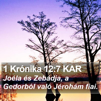 1 Krónika 12:7 KAR Bible Verse Image
