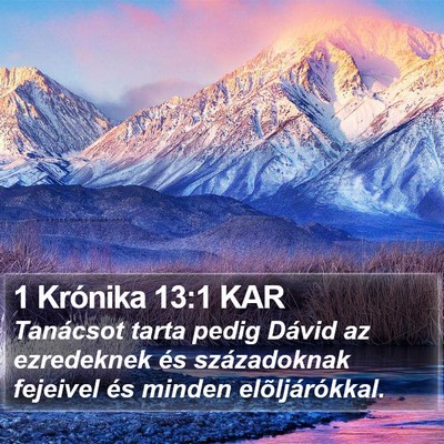 1 Krónika 13:1 KAR Bible Verse Image