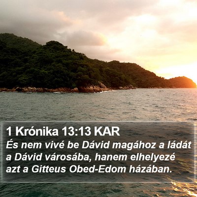 1 Krónika 13:13 KAR Bible Verse Image