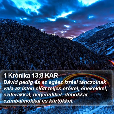 1 Krónika 13:8 KAR Bible Verse Image