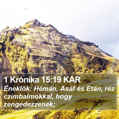1 Krónika 15:19 KAR Bible Verse Image