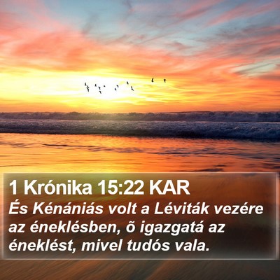 1 Krónika 15:22 KAR Bible Verse Image