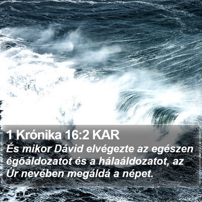 1 Krónika 16:2 KAR Bible Verse Image