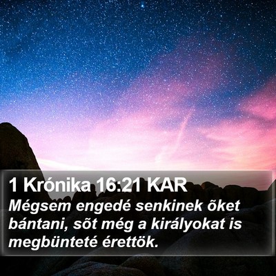 1 Krónika 16:21 KAR Bible Verse Image