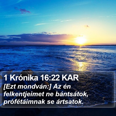 1 Krónika 16:22 KAR Bible Verse Image
