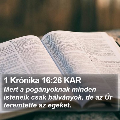1 Krónika 16:26 KAR Bible Verse Image