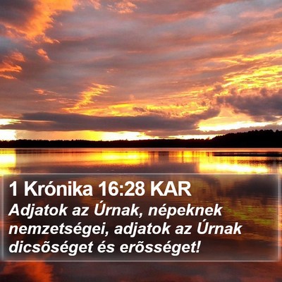1 Krónika 16:28 KAR Bible Verse Image