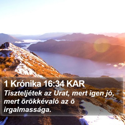 1 Krónika 16:34 KAR Bible Verse Image