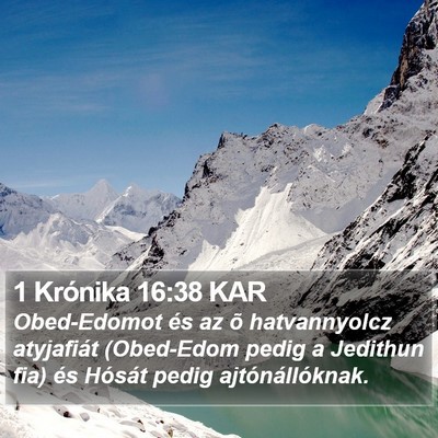 1 Krónika 16:38 KAR Bible Verse Image