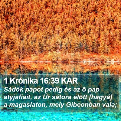 1 Krónika 16:39 KAR Bible Verse Image