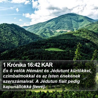 1 Krónika 16:42 KAR Bible Verse Image