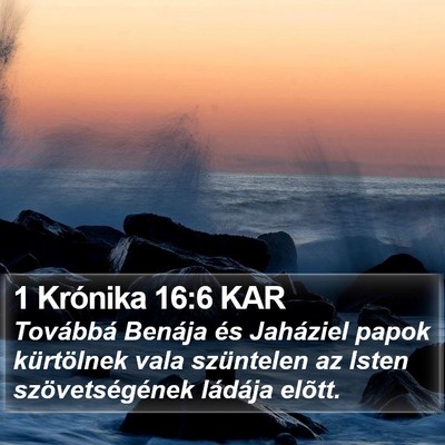 1 Krónika 16:6 KAR Bible Verse Image