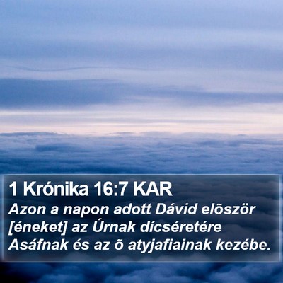 1 Krónika 16:7 KAR Bible Verse Image