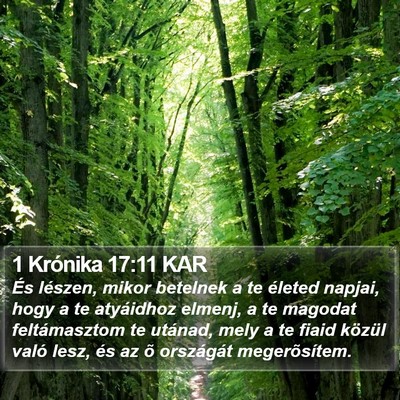 1 Krónika 17:11 KAR Bible Verse Image