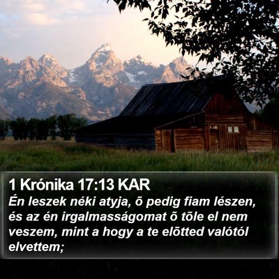 1 Krónika 17:13 KAR Bible Verse Image