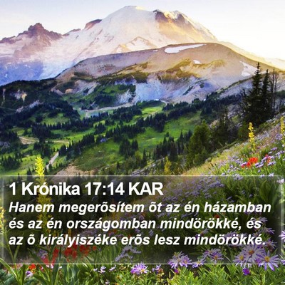 1 Krónika 17:14 KAR Bible Verse Image