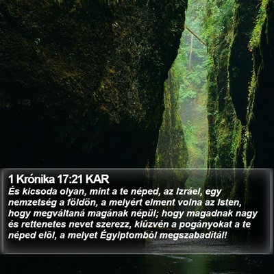 1 Krónika 17:21 KAR Bible Verse Image
