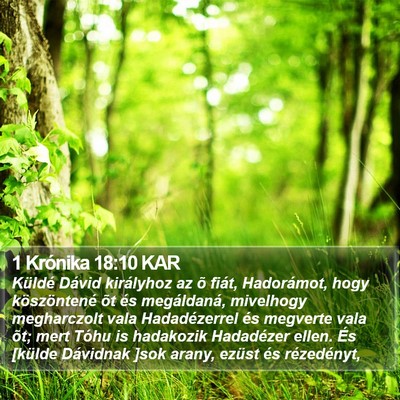 1 Krónika 18:10 KAR Bible Verse Image