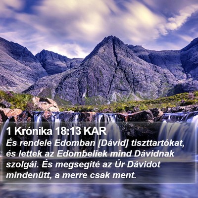 1 Krónika 18:13 KAR Bible Verse Image