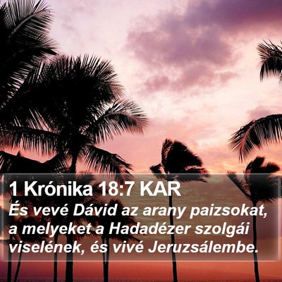 1 Krónika 18:7 KAR Bible Verse Image