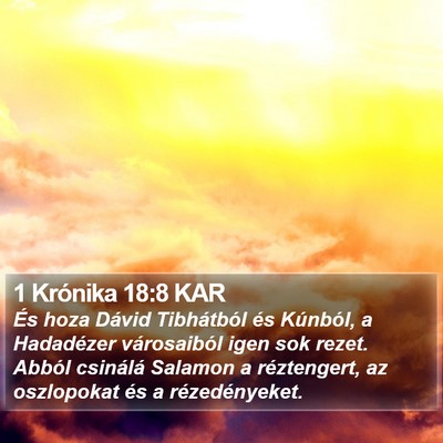 1 Krónika 18:8 KAR Bible Verse Image