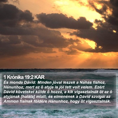1 Krónika 19:2 KAR Bible Verse Image