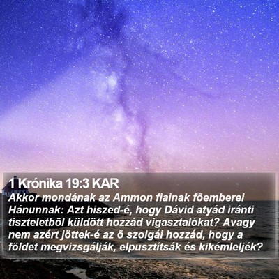 1 Krónika 19:3 KAR Bible Verse Image