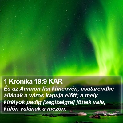 1 Krónika 19:9 KAR Bible Verse Image