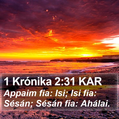 1 Krónika 2:31 KAR Bible Verse Image