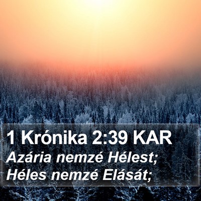1 Krónika 2:39 KAR Bible Verse Image