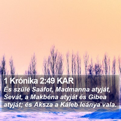 1 Krónika 2:49 KAR Bible Verse Image
