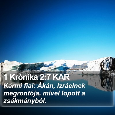 1 Krónika 2:7 KAR Bible Verse Image
