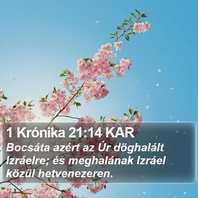 1 Krónika 21:14 KAR Bible Verse Image