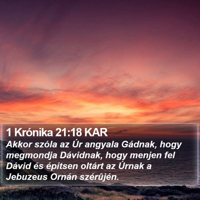 1 Krónika 21:18 KAR Bible Verse Image