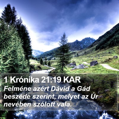 1 Krónika 21:19 KAR Bible Verse Image
