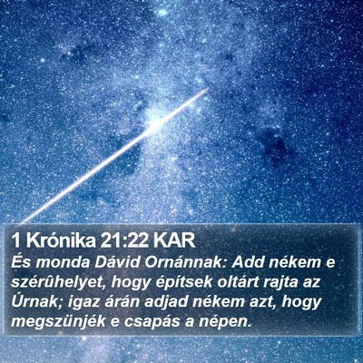 1 Krónika 21:22 KAR Bible Verse Image