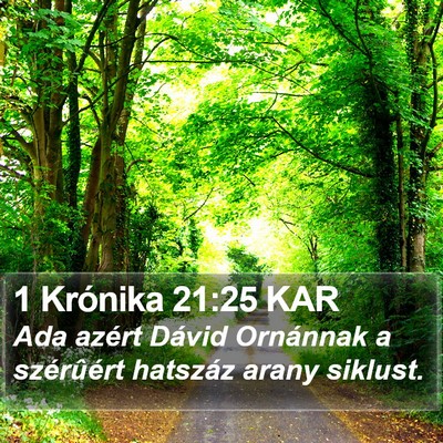 1 Krónika 21:25 KAR Bible Verse Image