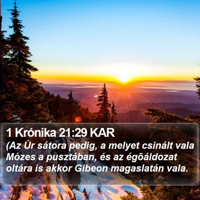 1 Krónika 21:29 KAR Bible Verse Image