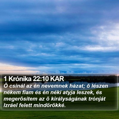 1 Krónika 22:10 KAR Bible Verse Image