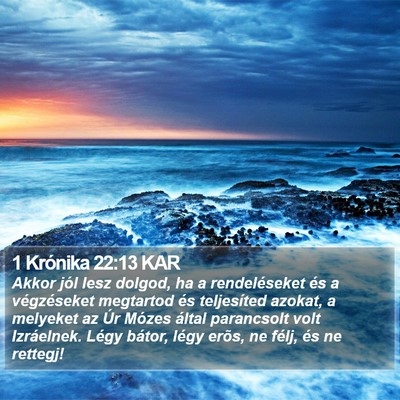 1 Krónika 22:13 KAR Bible Verse Image