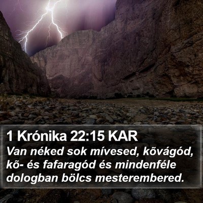 1 Krónika 22:15 KAR Bible Verse Image