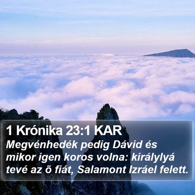 1 Krónika 23:1 KAR Bible Verse Image