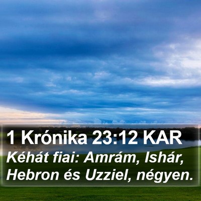 1 Krónika 23:12 KAR Bible Verse Image