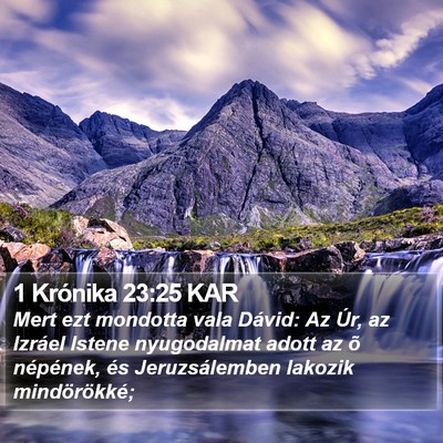 1 Krónika 23:25 KAR Bible Verse Image