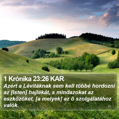 1 Krónika 23:26 KAR Bible Verse Image